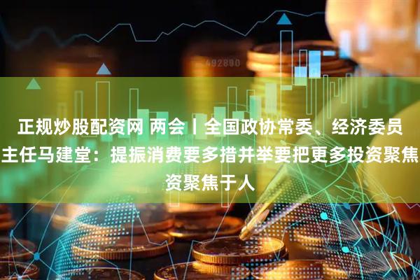 正规炒股配资网 两会丨全国政协常委、经济委员会副主任马建堂：提振消费要多措并举要把更多投资聚焦于人